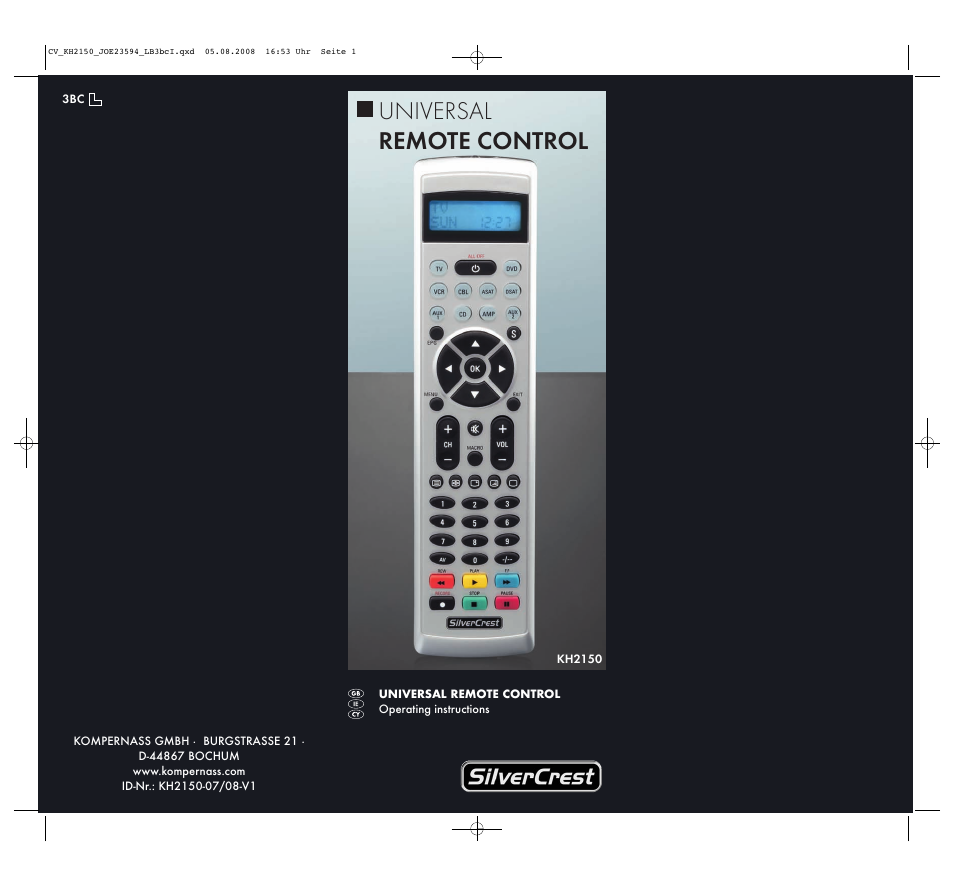 Silvercrest KH2150 User Manual | 38 pages