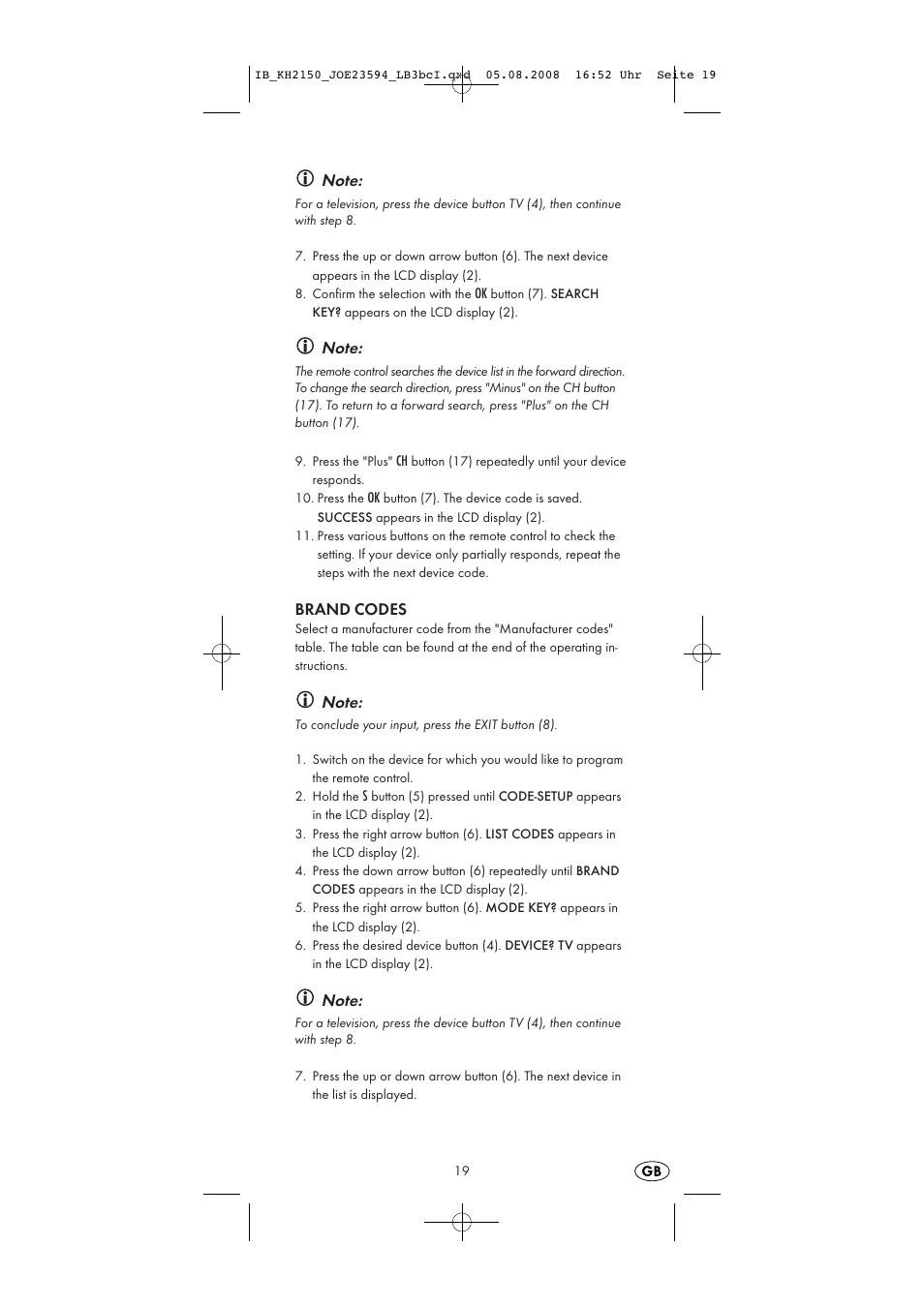 Silvercrest KH2150 User Manual | Page 21 / 38