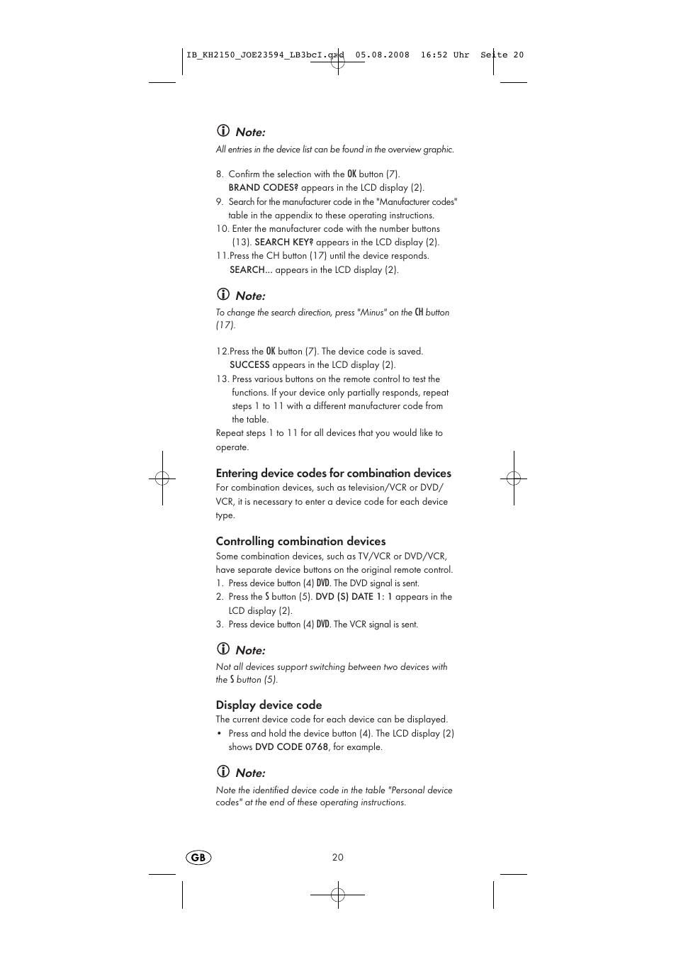 Silvercrest KH2150 User Manual | Page 22 / 38