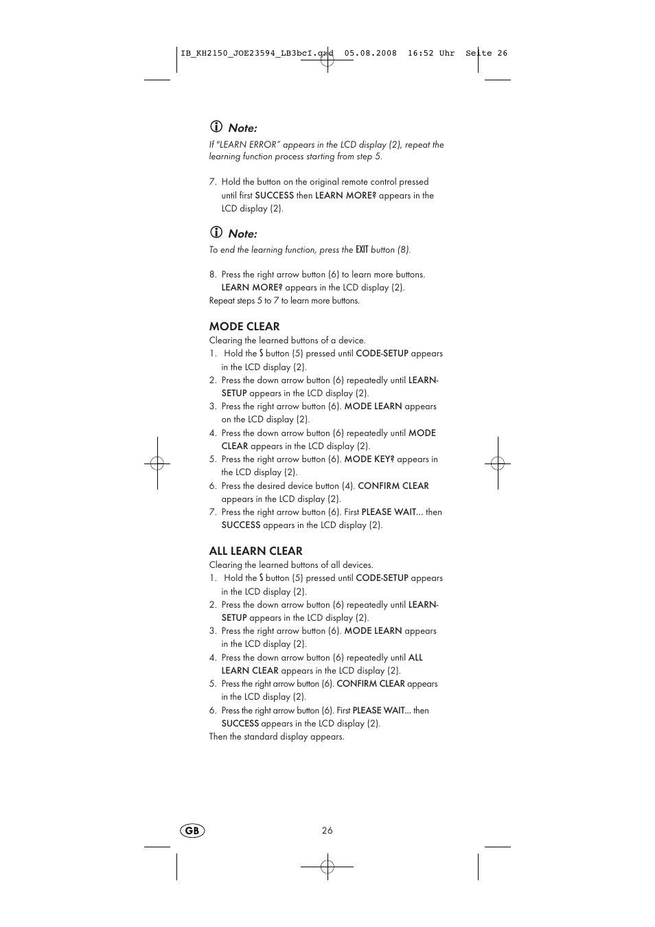 Silvercrest KH2150 User Manual | Page 28 / 38