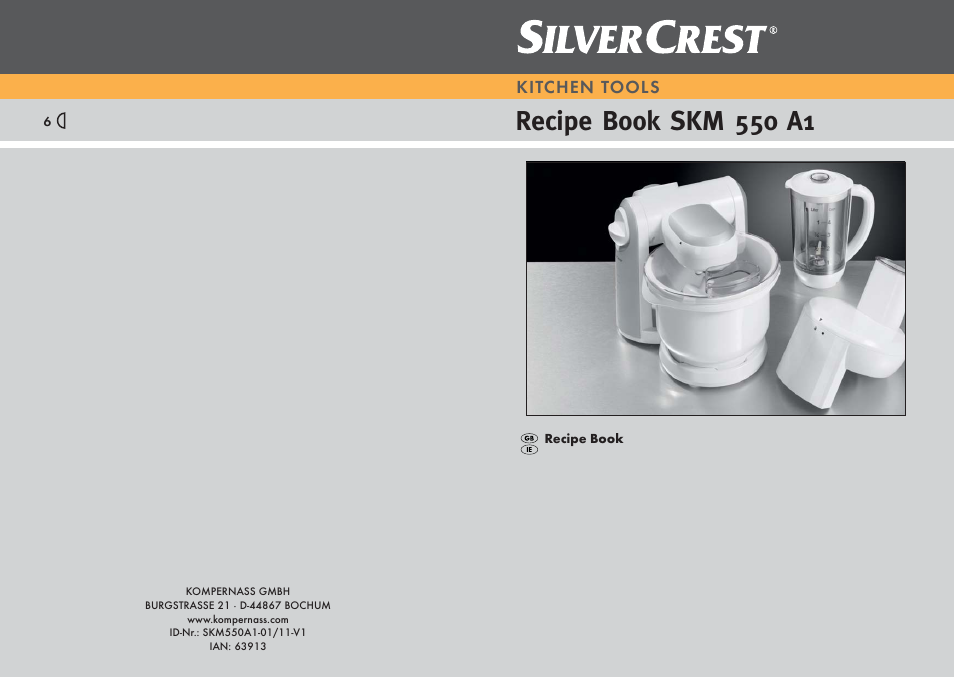 Recipe book skm 550 a1, Kitchen tools | Silvercrest SKM 550 A1 User Manual | Page 12 / 23