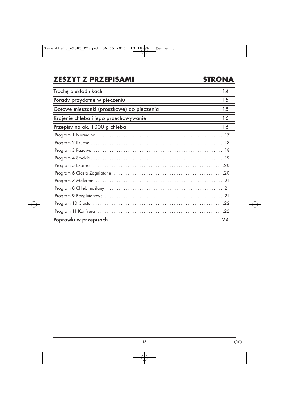 Rh_pl_4, Zeszyt z przepisami strona | Silvercrest SBB850EDSA1-02/10-V3 User Manual | Page 160 / 243