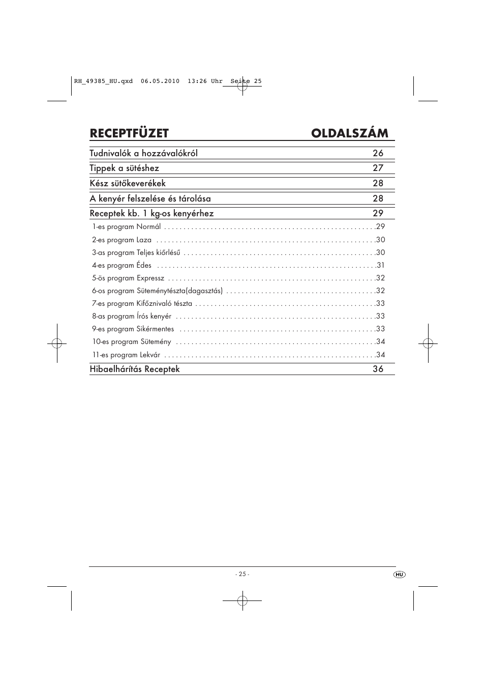 Rh_hu_4, Receptfüzet oldalszám | Silvercrest SBB850EDSA1-02/10-V3 User Manual | Page 172 / 243