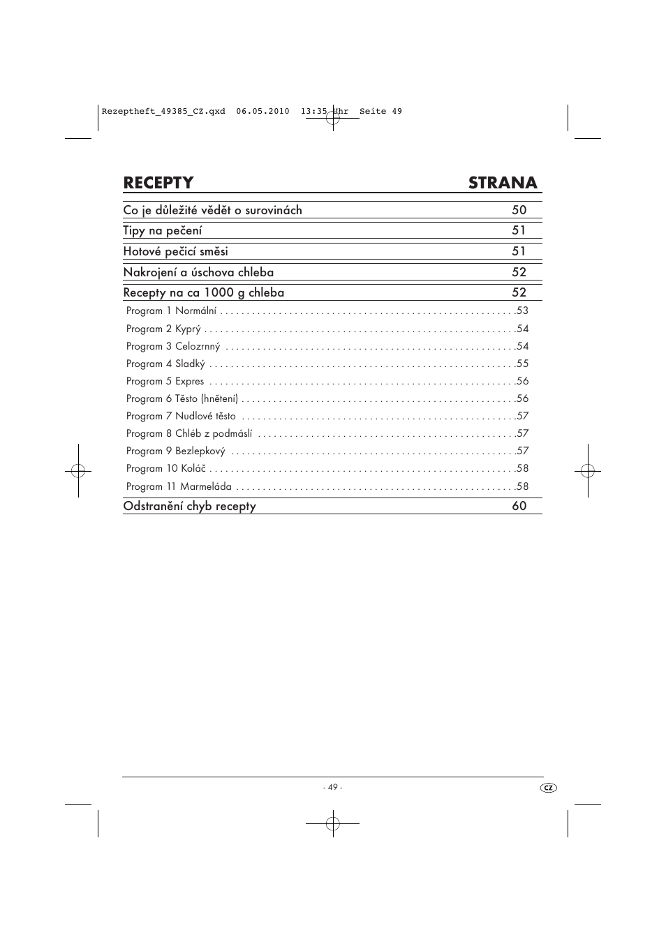 Rh_cz_4, Recepty strana | Silvercrest SBB850EDSA1-02/10-V3 User Manual | Page 196 / 243