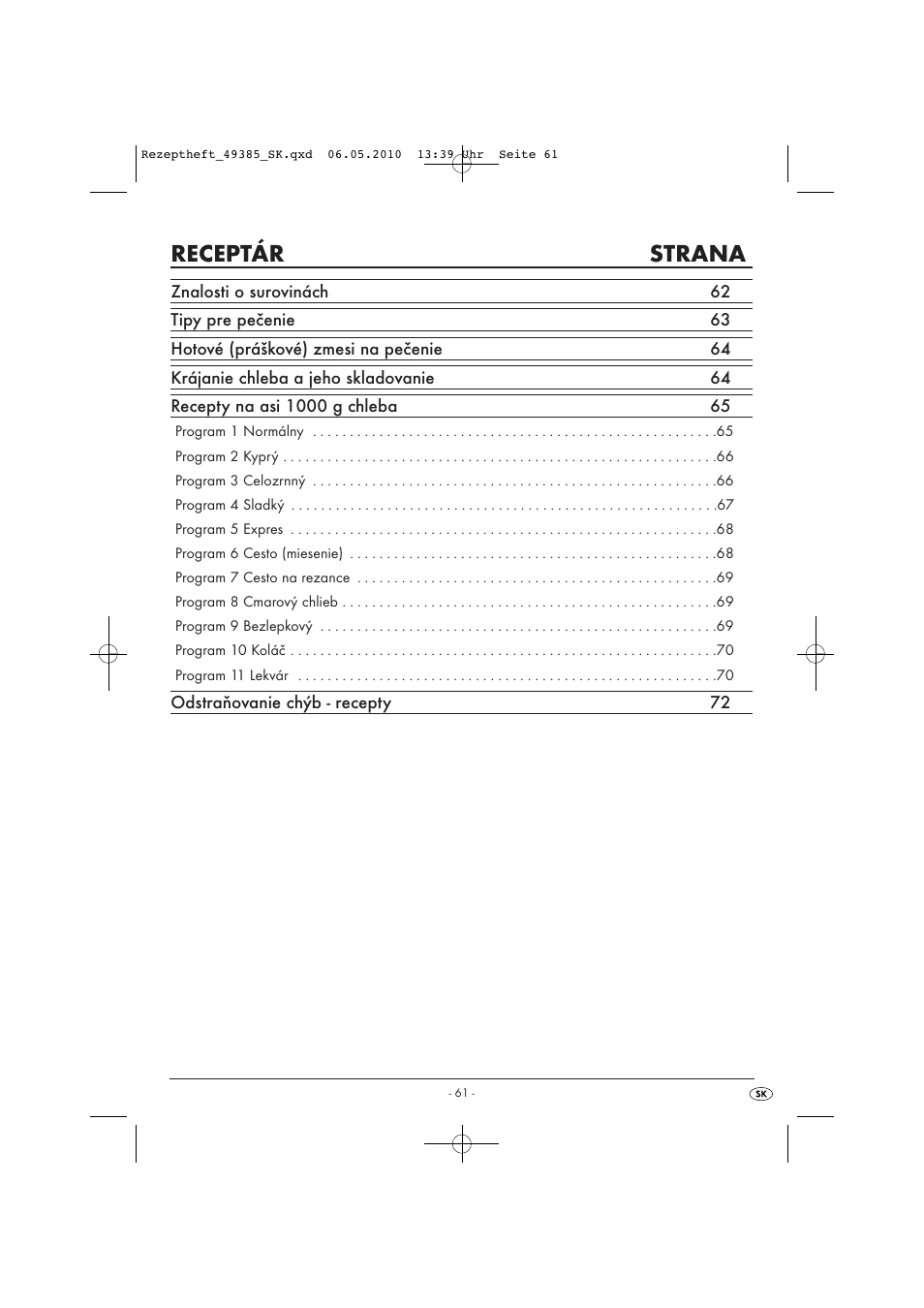 Rh_sk_4, Receptár strana | Silvercrest SBB850EDSA1-02/10-V3 User Manual | Page 208 / 243