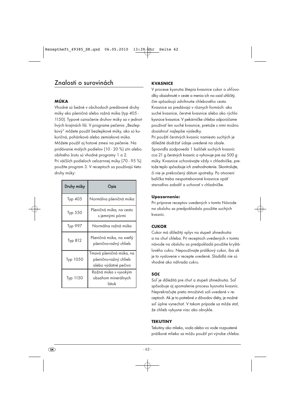Znalosti o surovinách | Silvercrest SBB850EDSA1-02/10-V3 User Manual | Page 209 / 243