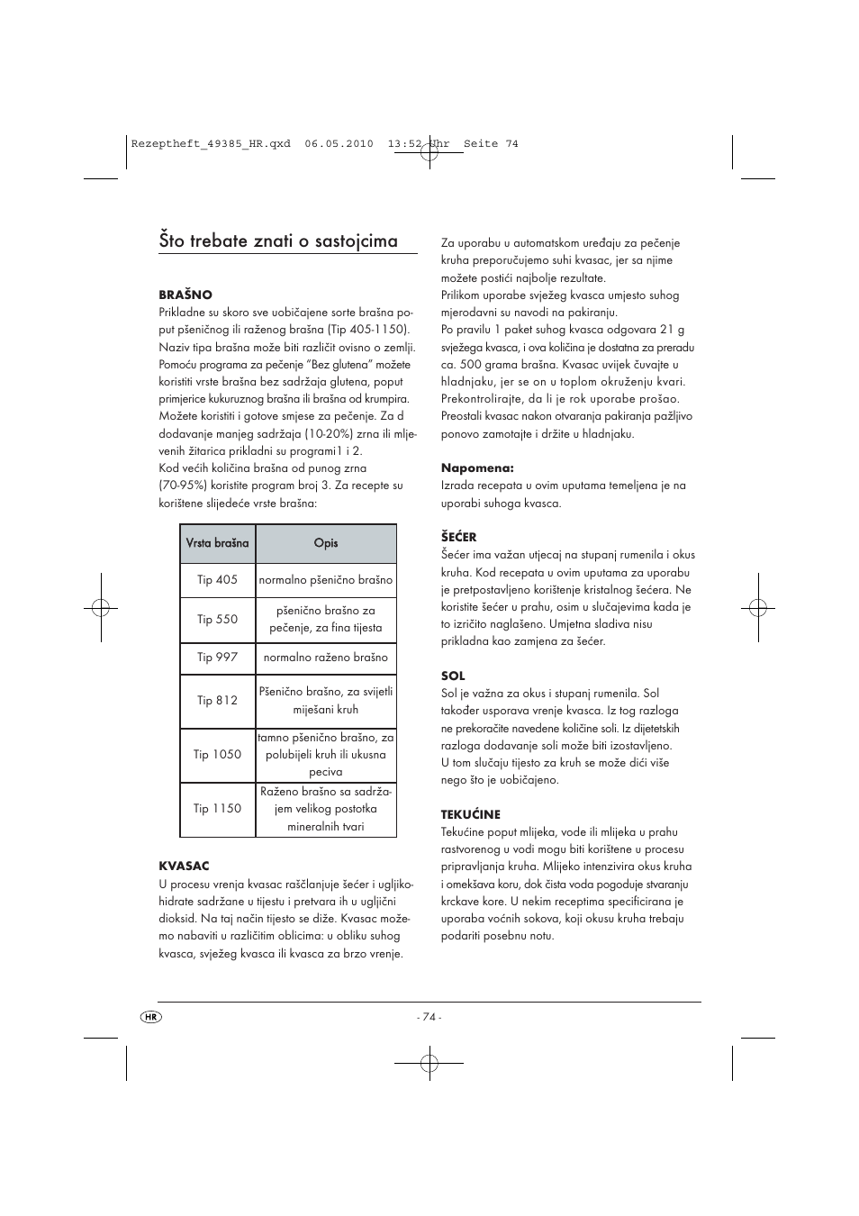 Što trebate znati o sastojcima | Silvercrest SBB850EDSA1-02/10-V3 User Manual | Page 221 / 243