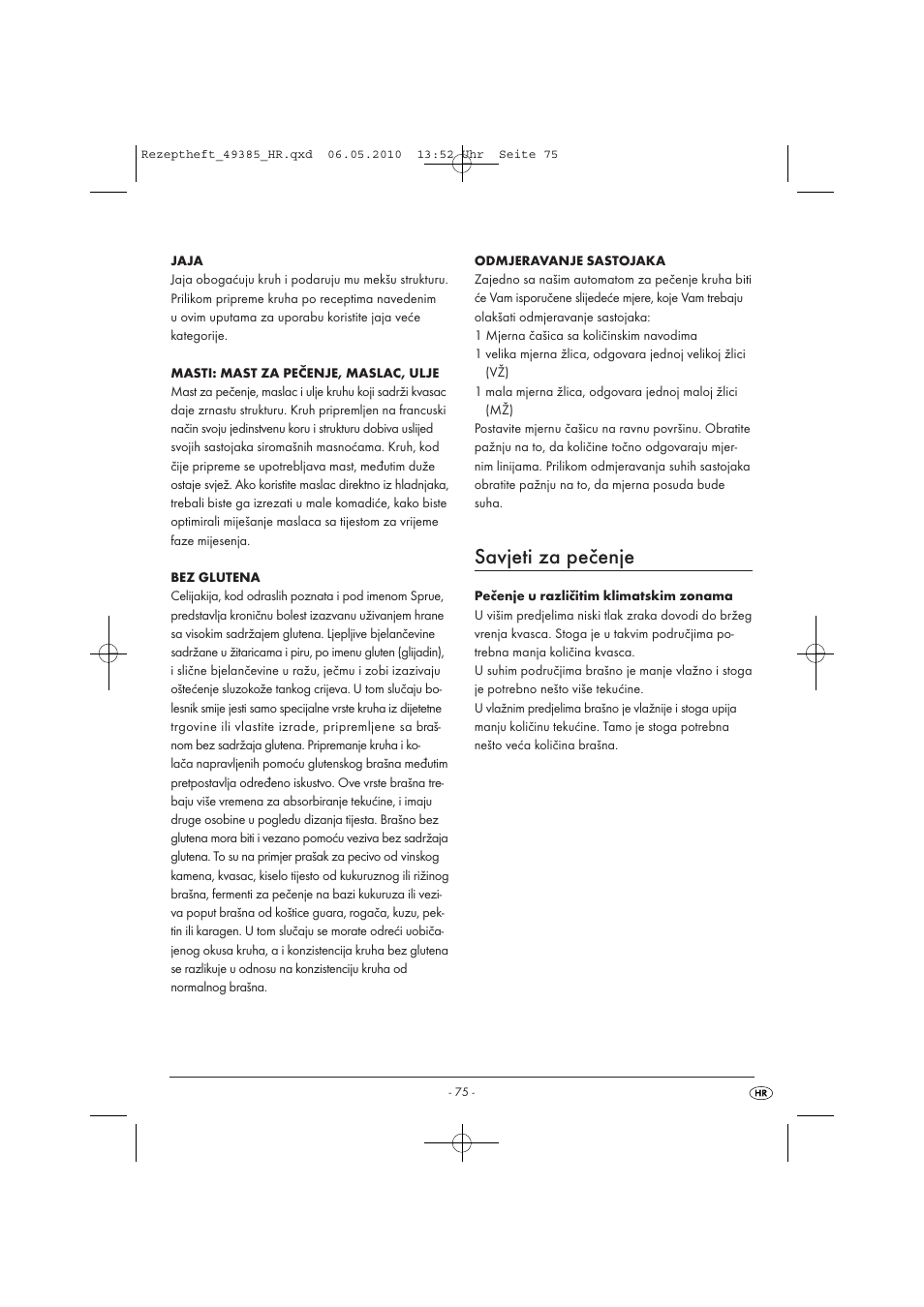 Savjeti za pečenje | Silvercrest SBB850EDSA1-02/10-V3 User Manual | Page 222 / 243