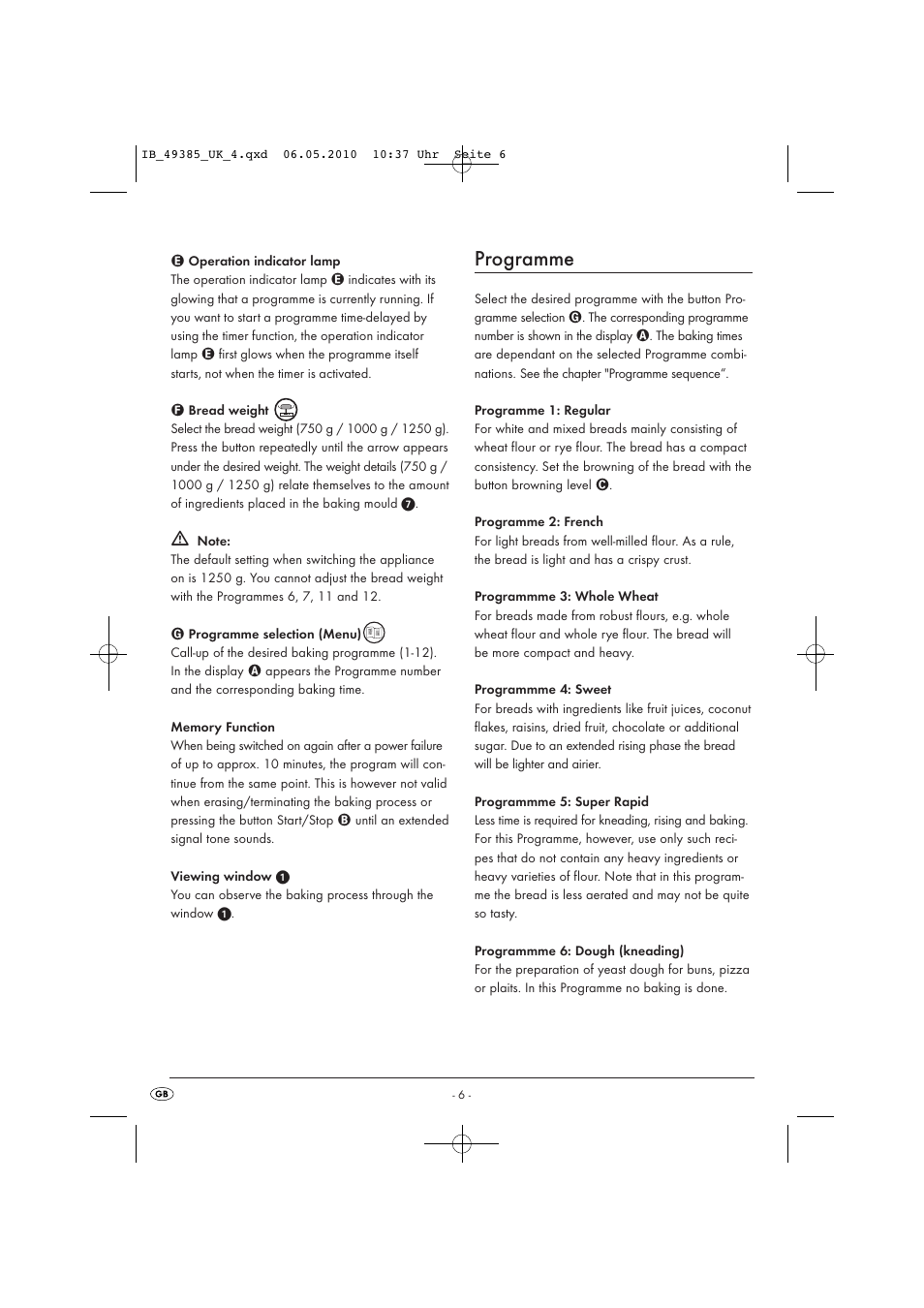 Programme | Silvercrest SBB850EDSA1-02/10-V3 User Manual | Page 8 / 243