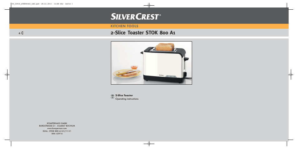 Silvercrest STOK 800 A1 User Manual | 8 pages