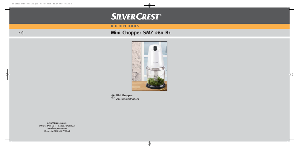 Silvercrest SMZ 260 B1 User Manual | 9 pages