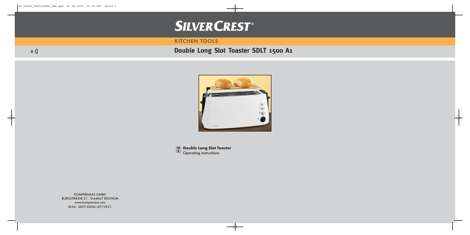 Silvercrest SDLT1500A1 User Manual | 8 pages