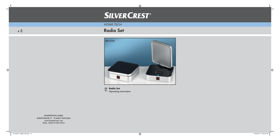 Silvercrest KH 2131 User Manual | 16 pages