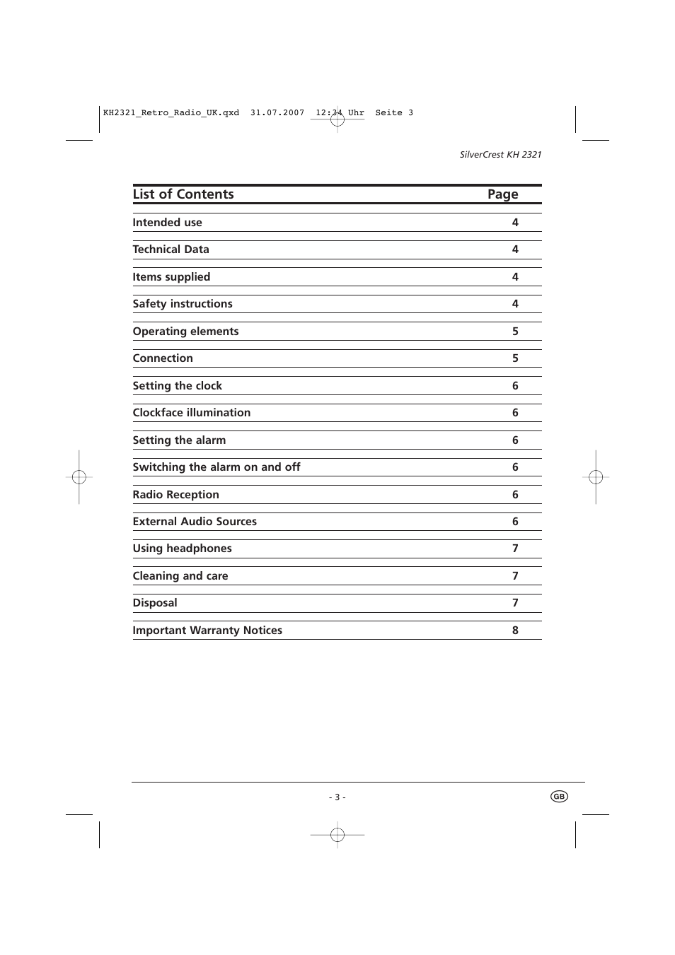 Silvercrest KH 2321 User Manual | Page 3 / 10
