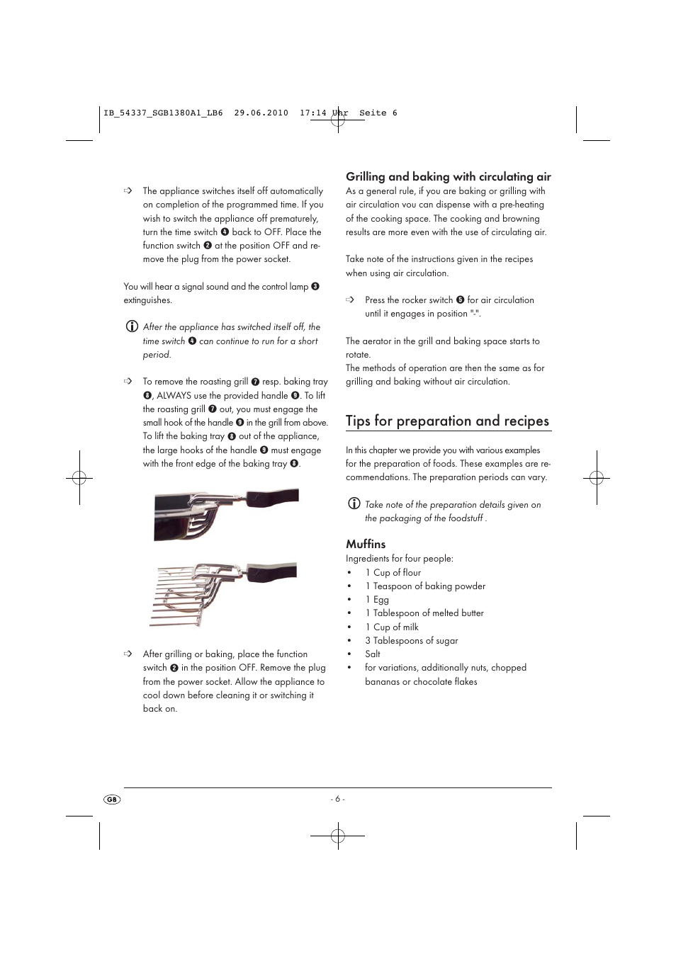 Tips for preparation and recipes | Silvercrest SGB 1380 A1 User Manual | Page 8 / 13