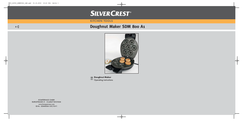 Silvercrest SDM800A1-09/10-V1 User Manual | 8 pages