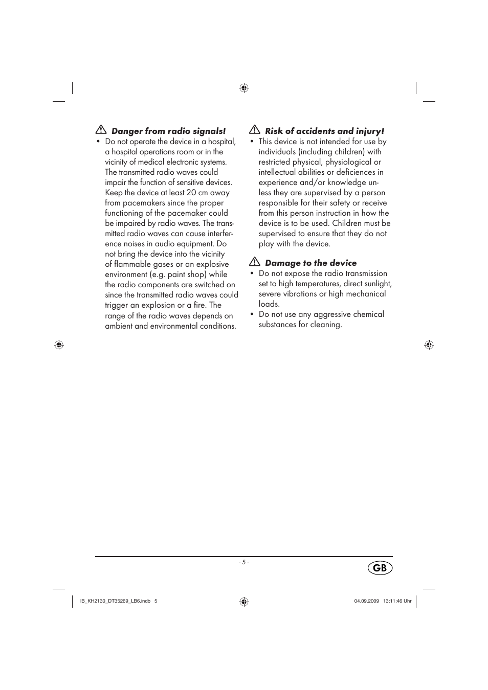 Silvercrest KH 2130-06/09-V3 User Manual | Page 7 / 14