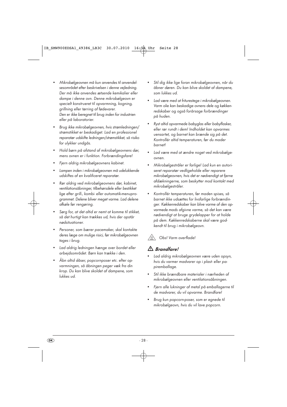 Brandfare | Silvercrest SMW 900 EDS A13C User Manual | Page 30 / 50