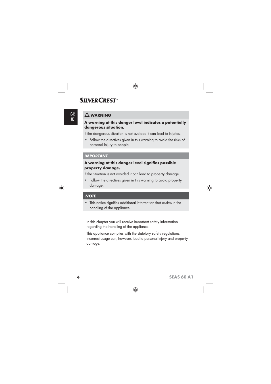 Silvercrest SEAS 60 A1 User Manual | Page 6 / 18