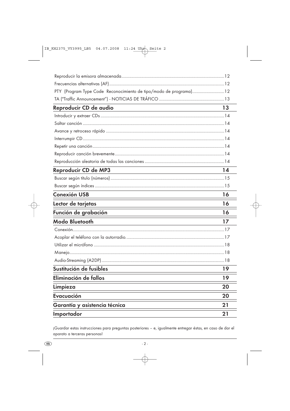 Silvercrest KH 2375 User Manual | Page 4 / 74