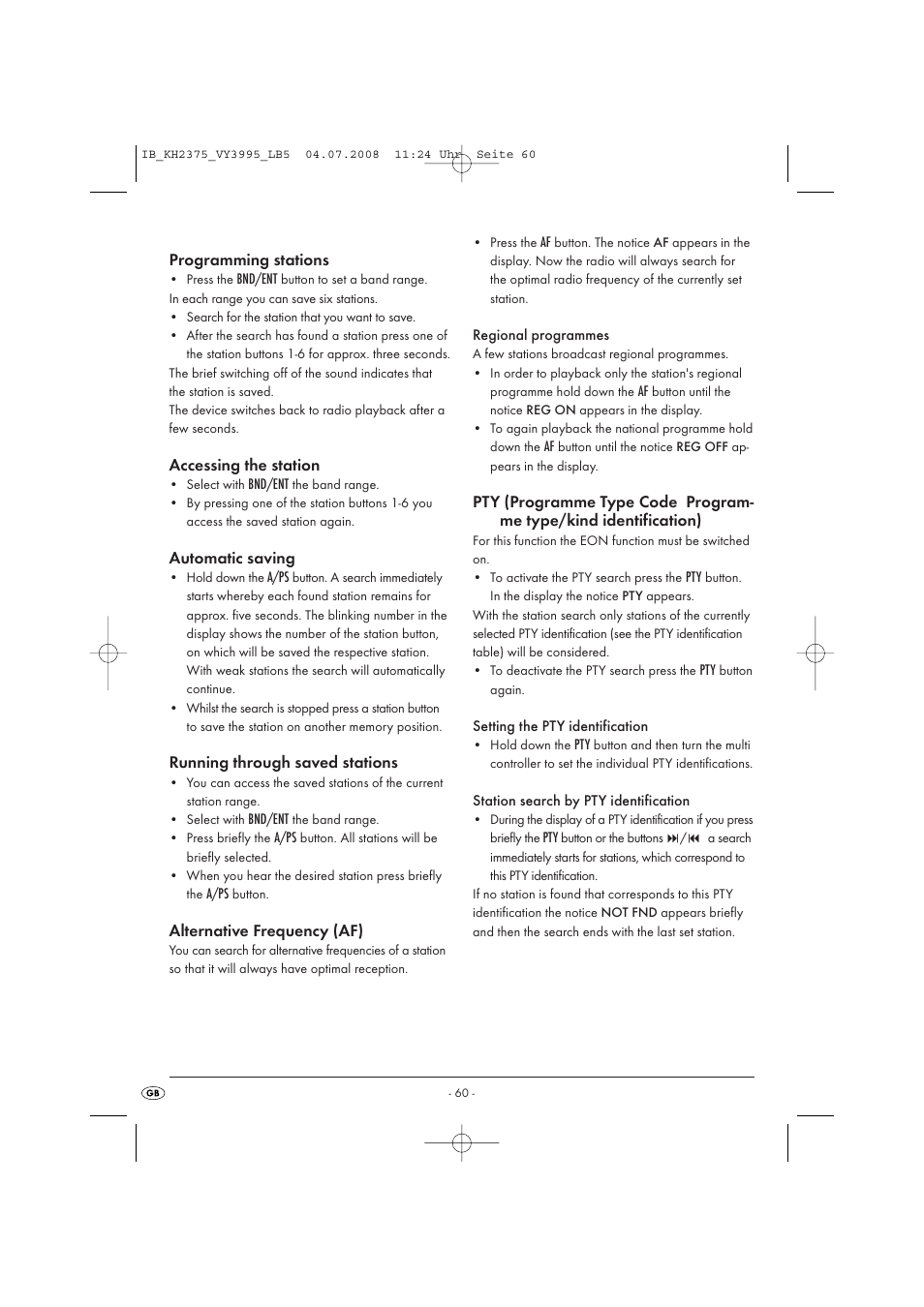 Silvercrest KH 2375 User Manual | Page 62 / 74