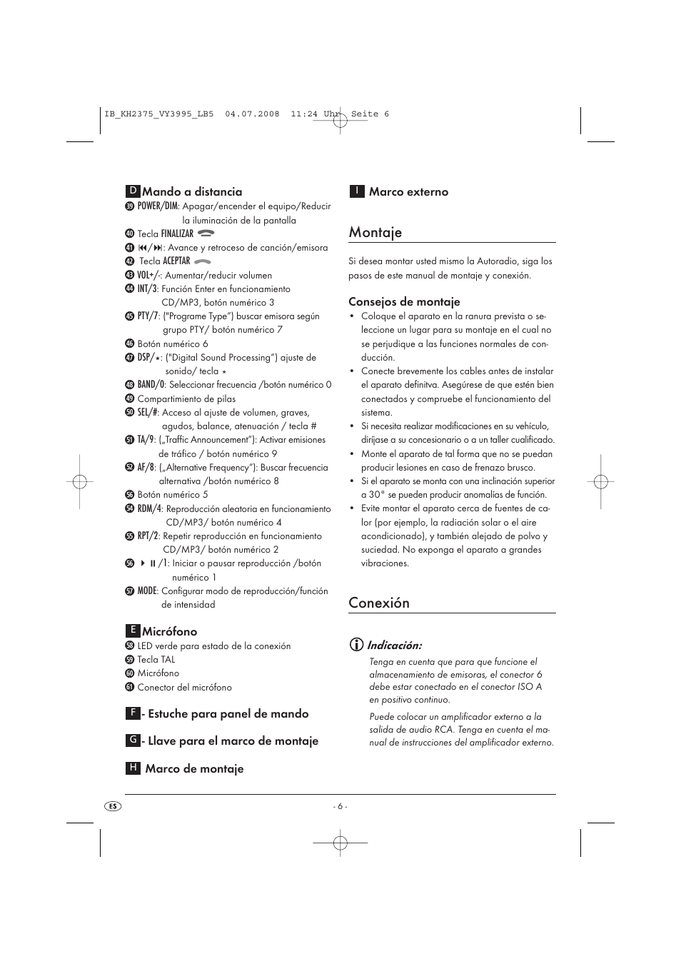 Montaje, Conexión | Silvercrest KH 2375 User Manual | Page 8 / 74
