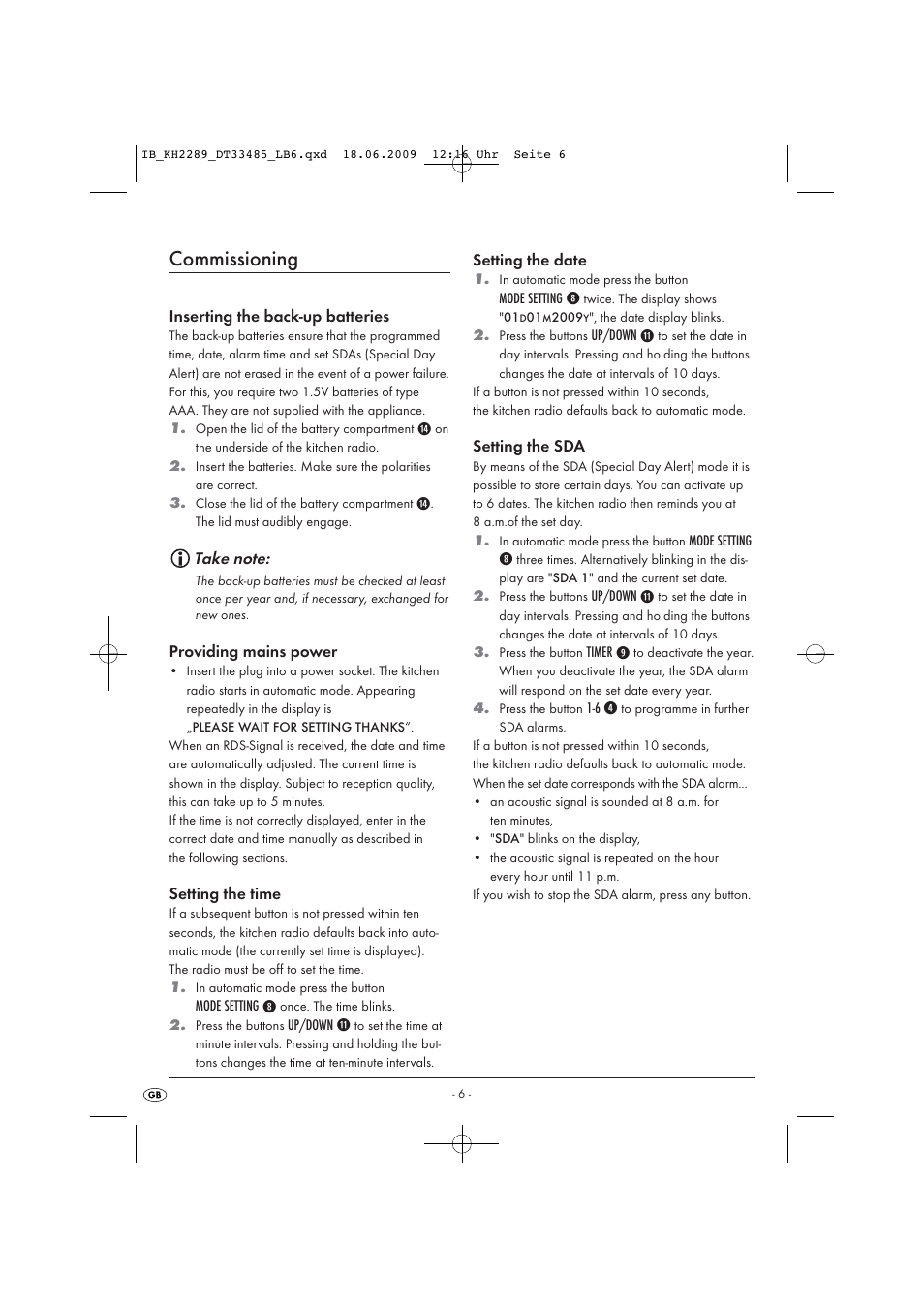 Commissioning | Silvercrest KH 2289 User Manual | Page 8 / 14