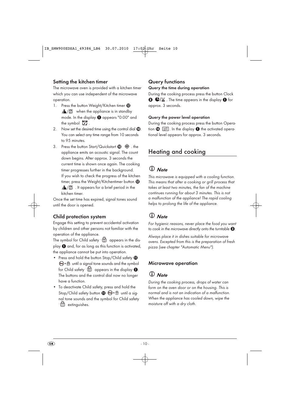 Heating and cooking | Silvercrest SMW 900 EDS A16 User Manual | Page 12 / 26