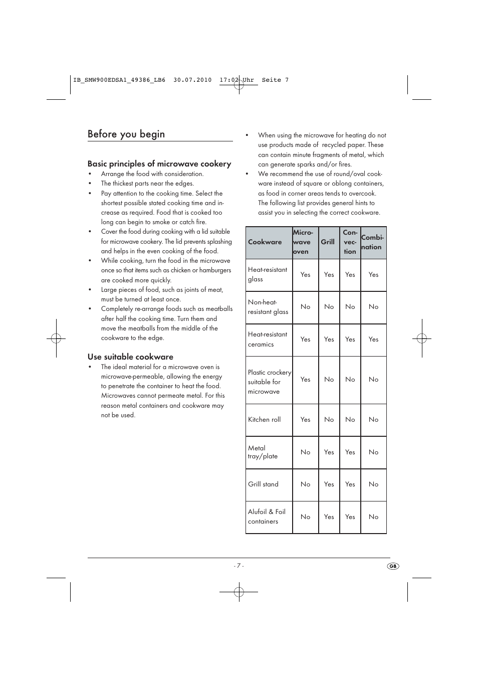 Before you begin | Silvercrest SMW 900 EDS A16 User Manual | Page 9 / 26