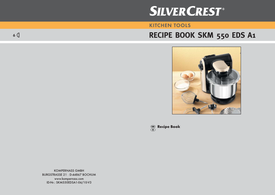 Recipe book skm 550 eds a1, Kitchen tools | Silvercrest SKM550EDSA1-06/10-V3 User Manual | Page 12 / 23