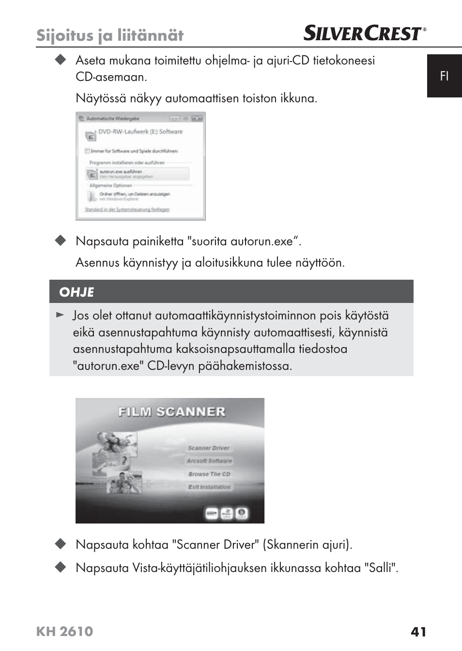 Sijoitus ja liitännät | Silvercrest KH2610 08/2009-V3 User Manual | Page 39 / 86