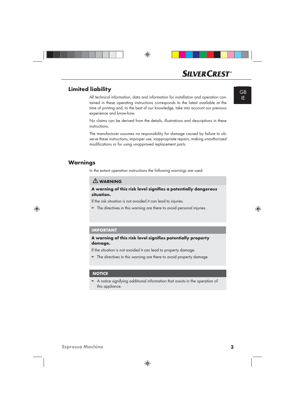 Limited liability, Warnings | Silvercrest SEM 1100 A1 User Manual | Page 5 / 22