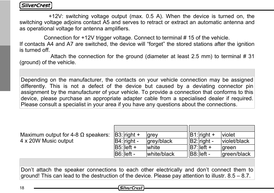 Silvercrest CDV-710 User Manual | Page 18 / 79