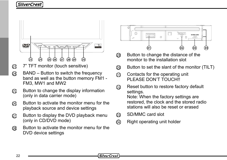 Silvercrest CDV-710 User Manual | Page 22 / 79