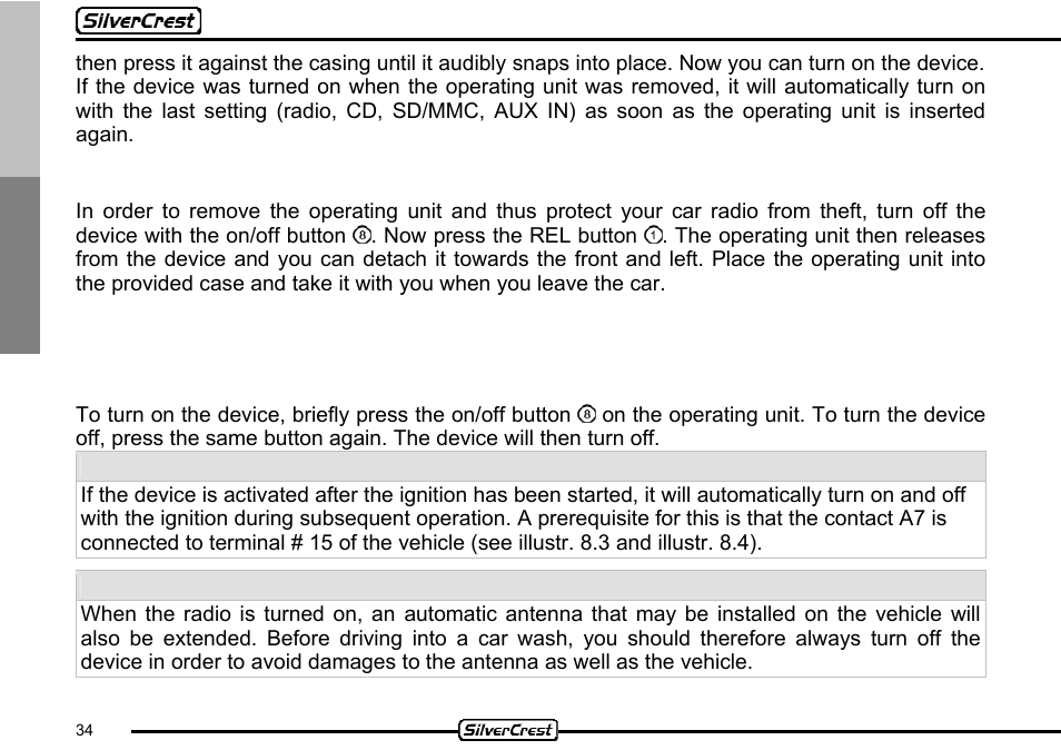 13 basic functions | Silvercrest CDV-710 User Manual | Page 34 / 79