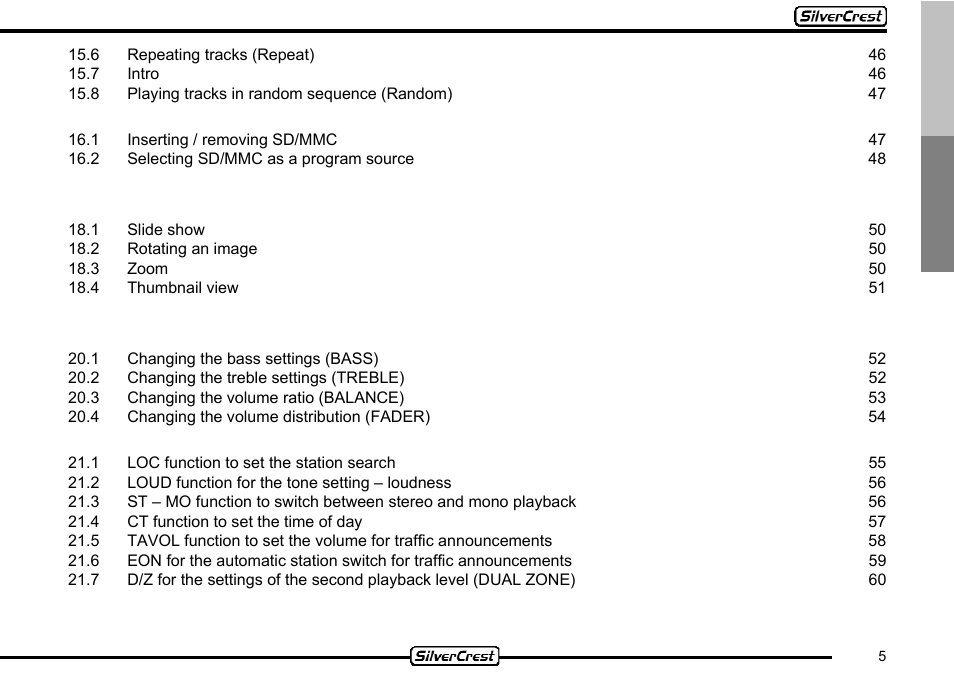 Silvercrest CDV-710 User Manual | Page 5 / 79