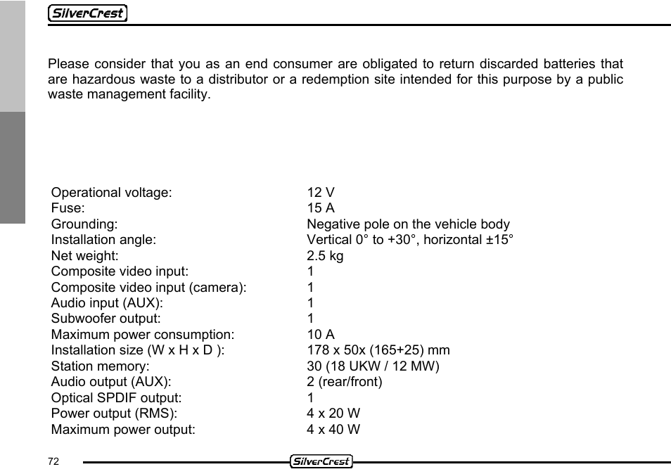 25 product information | Silvercrest CDV-710 User Manual | Page 72 / 79