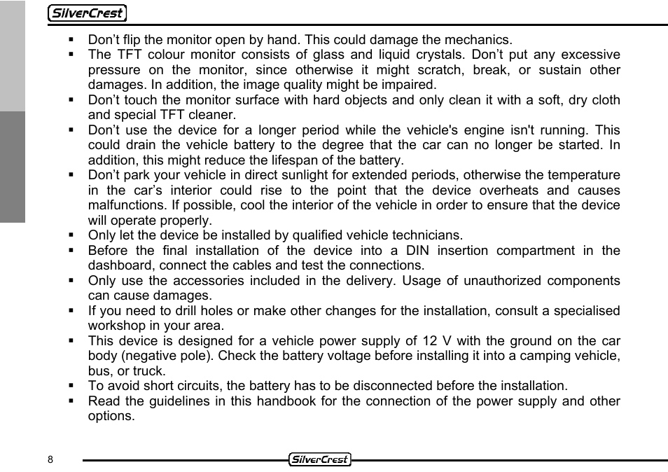 Silvercrest CDV-710 User Manual | Page 8 / 79