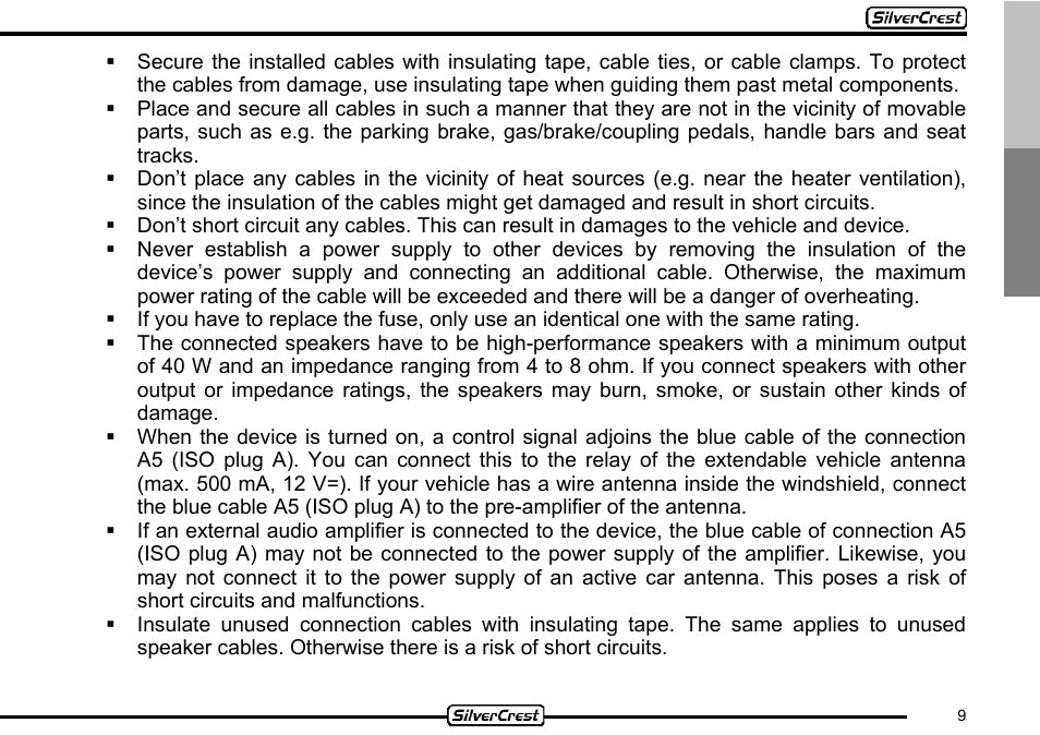 Silvercrest CDV-710 User Manual | Page 9 / 79
