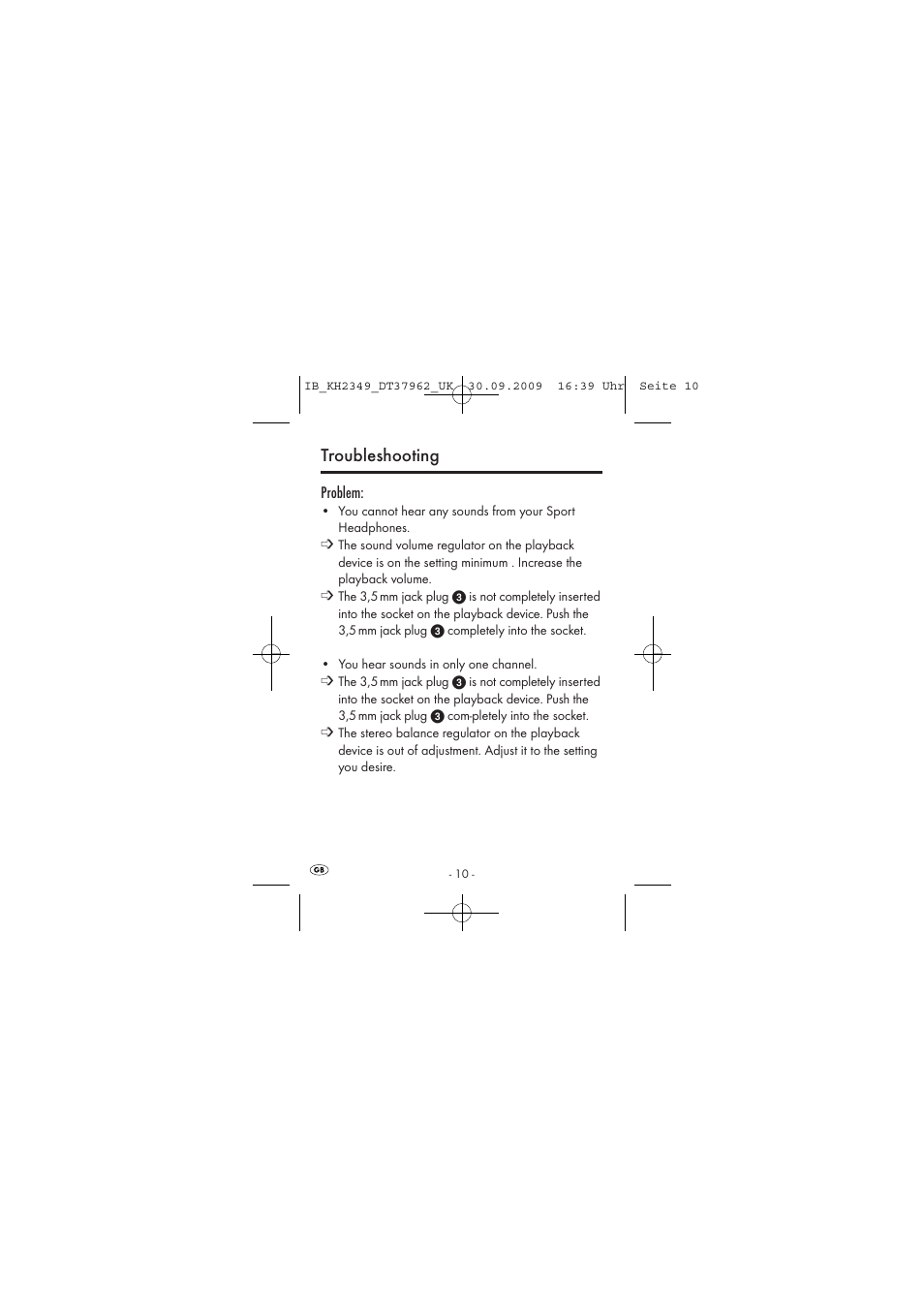 Troubleshooting | Silvercrest KH2349 User Manual | Page 12 / 28