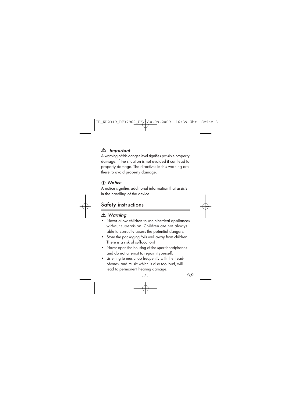 Safety instructions | Silvercrest KH2349 User Manual | Page 5 / 28