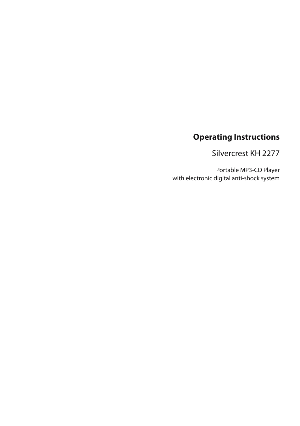 Operating instructions silvercrest kh 2277 | Silvercrest KH 2277 User Manual | Page 3 / 30