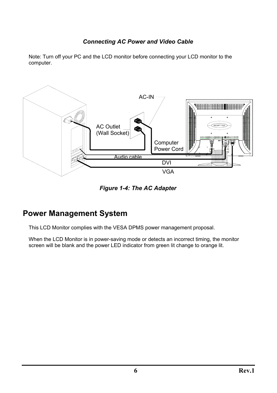 Power management system | Sceptre Technologies LCD Monitor X9C-NagaV User Manual | Page 10 / 22