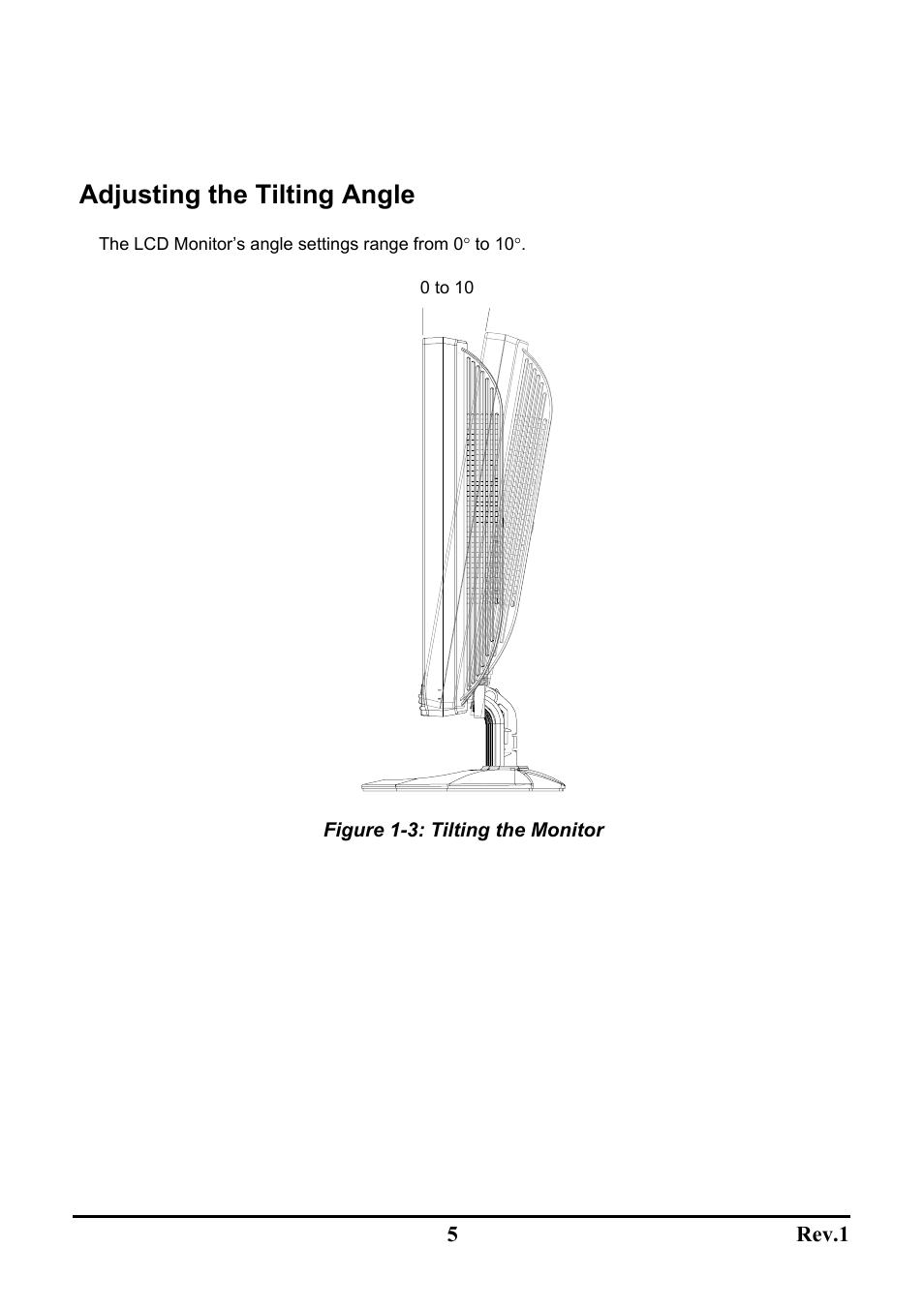 Adjusting the tilting angle | Sceptre Technologies LCD Monitor X9C-NagaV User Manual | Page 9 / 22