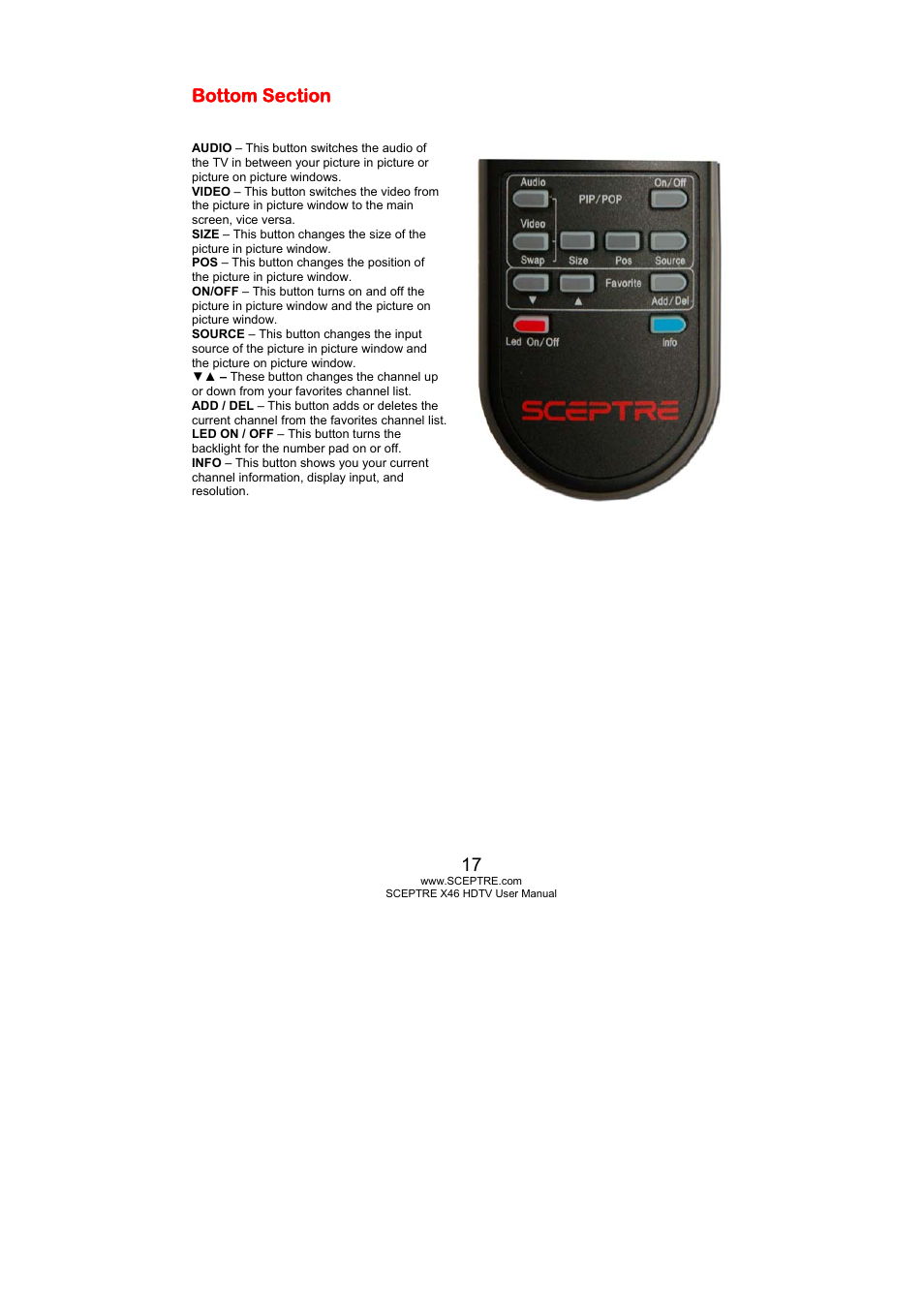 Sceptre Technologies X46 User Manual | Page 17 / 53