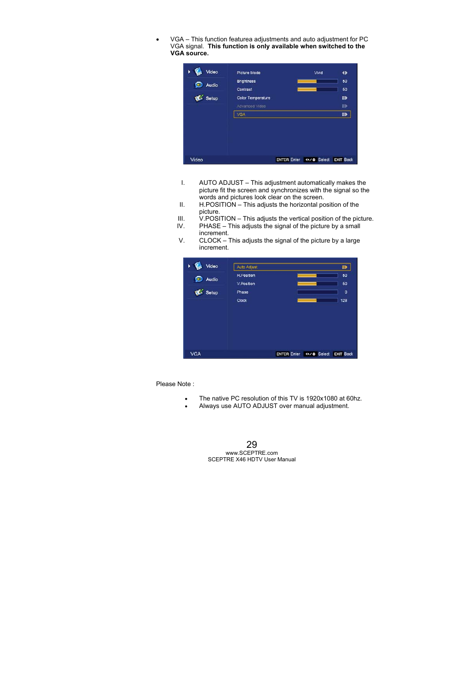 Sceptre Technologies X46 User Manual | Page 29 / 53