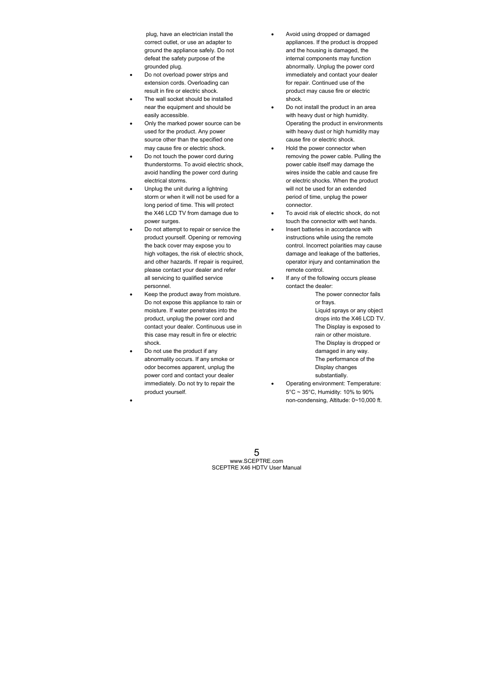 Sceptre Technologies X46 User Manual | Page 5 / 53