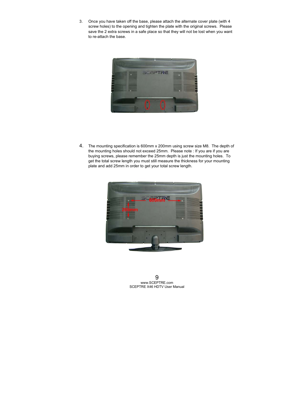 Sceptre Technologies X46 User Manual | Page 9 / 53