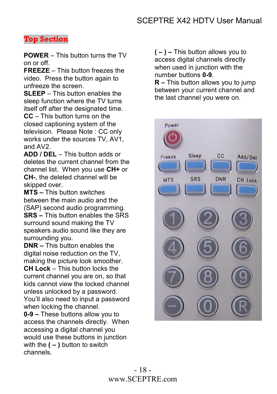 Sceptre Technologies X42 User Manual | Page 18 / 119