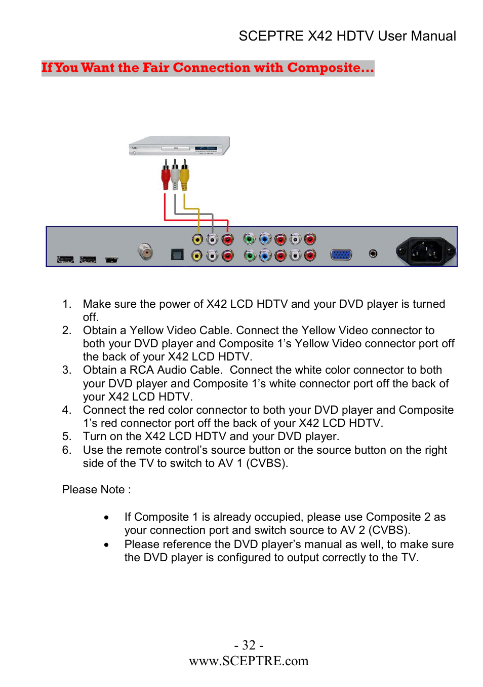 Sceptre Technologies X42 User Manual | Page 32 / 119